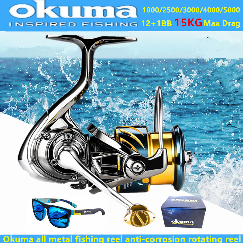 Surf Reel - Okuma Volledig Metalen Visserijmolen 12+1BB15KG Max