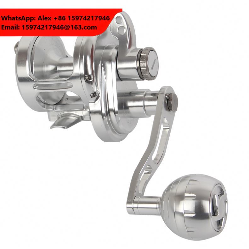 Trolling Reel - Zoutwater-trollingmolen van aluminium, CNC-gefreesd, 100 200