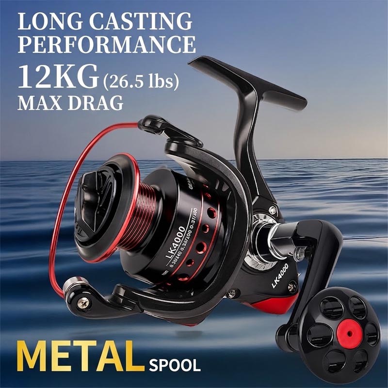 Trolling Reel - Volledig metalen spinhengelrol, heavy-duty metalen rol
