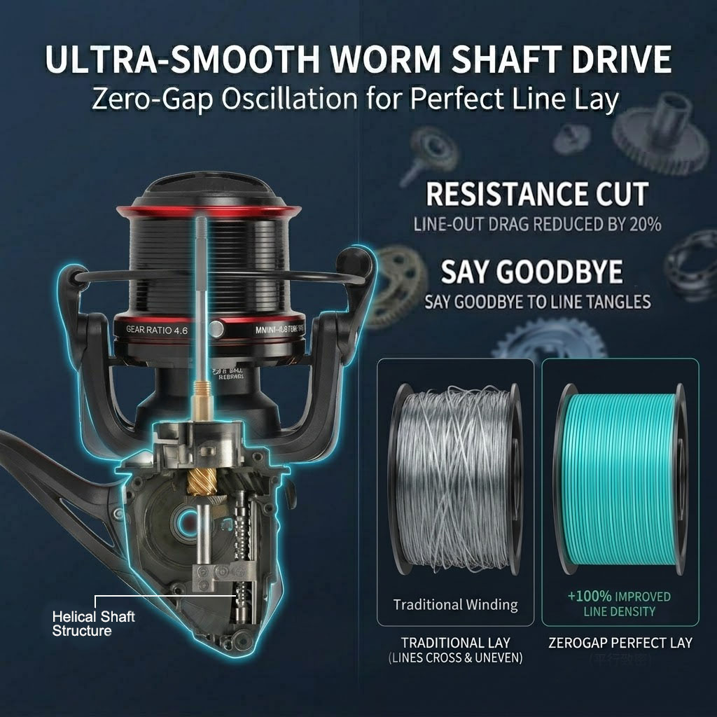 CAZULO Long Cast Spinning Reel - Reel Drag Knob recensie en prijs