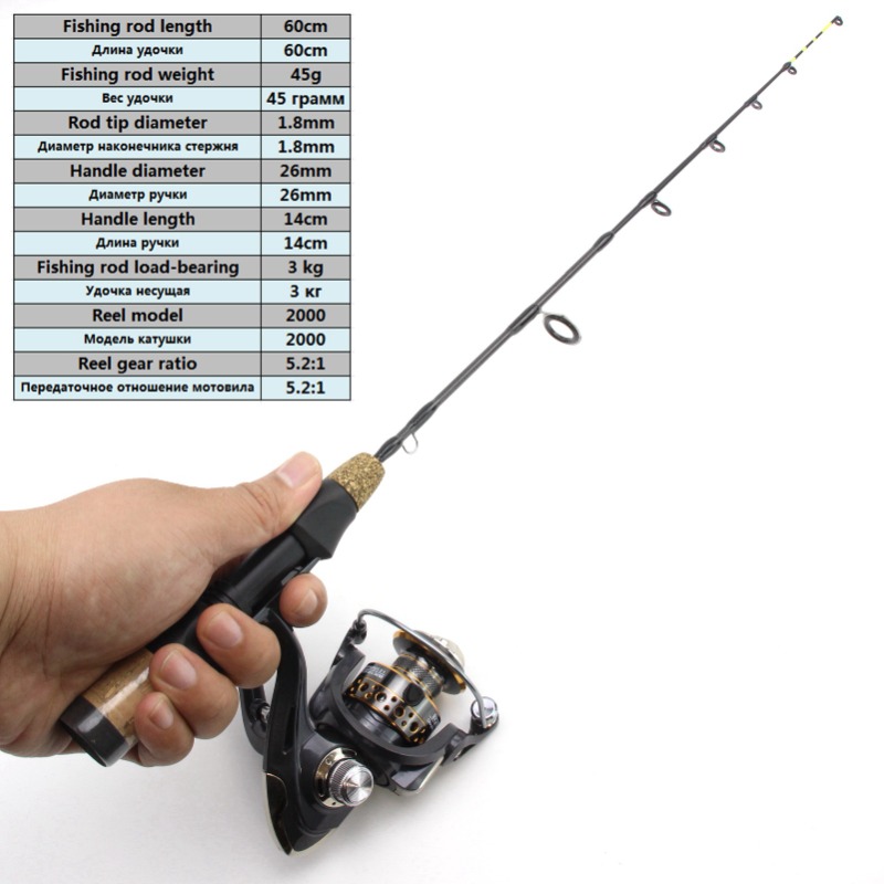 60 Cm 2 Tips Rod Reel Combo Wi - Ice Fishing Reel recensie en prijs